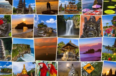 Bali Endonezya seyahat görüntüleri - doğa ve mimari arka plan (fotoğraflarım)