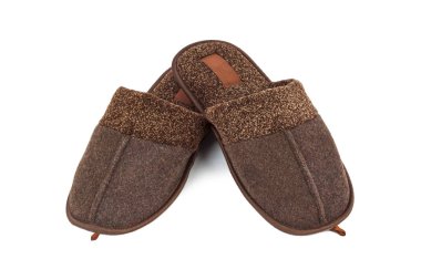 Beyaz arka plan üzerinde izole ev ayakkabıları