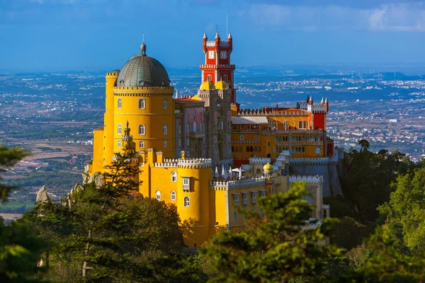 Pałac Pena Sintra Portugalia Tło Architektury — Zdjęcie stockowe