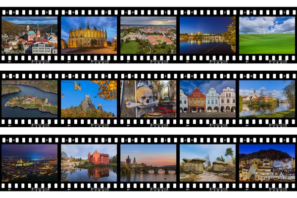 电影框架 捷克共和国的图像 我的照片 自然和建筑背景 — 图库照片