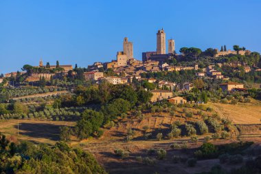 Tuscany İtalya 'da San Gimignano ortaçağ kasabası - mimari geçmişi
