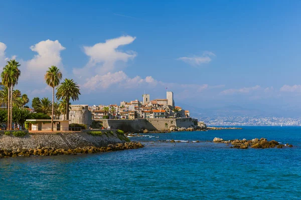 Meereslandschaft Von Antibes Der Provence Frankreich Reise Und Architektur Hintergrund — Stockfoto