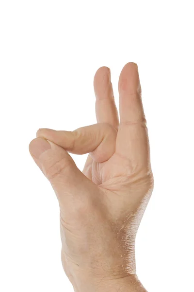Hand Yoga Sign Isolated White Background — Stock Photo, Image