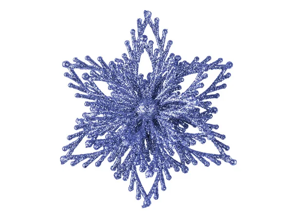 Speelgoed Snowflake Geïsoleerd Witte Achtergrond — Stockfoto