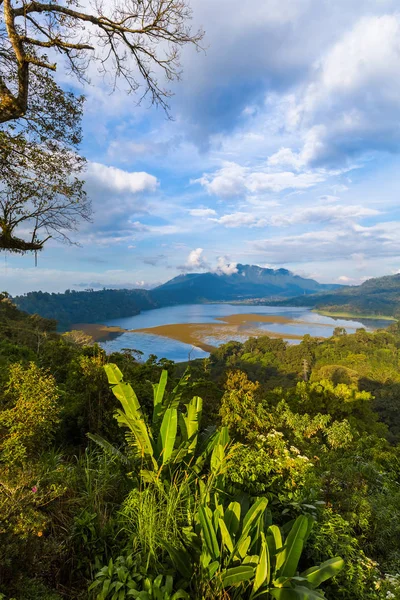 Lake Buyan Bali Eiland Indonesië Natuur Reizen Achtergrond — Stockfoto