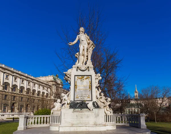 Mozart Statue Vienna Austria Architecture Background — Stock Photo, Image