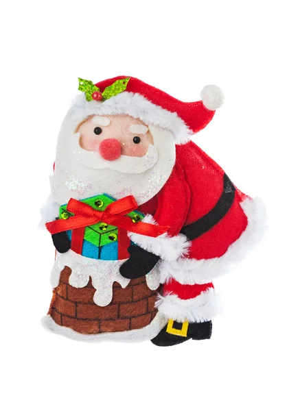 Spielzeug Weihnachtsdekoration Isoliert Auf Weißem Hintergrund — Stockfoto