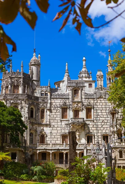 Замок Кинта Регалейра Синтра Португалия Архитектурный Фон — стоковое фото