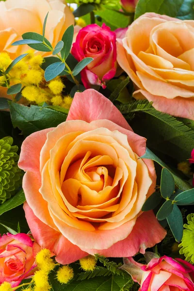 Bloemen Boeket Bloemige Achtergrond — Stockfoto