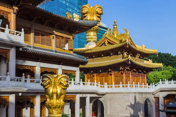 Jing Templom Sanghaj Kína Utazási Építészeti Háttér — Stock Fotó