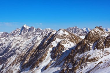dağlarda Kayak resort Innsbruck Avusturya - doğa ve spor arka plan