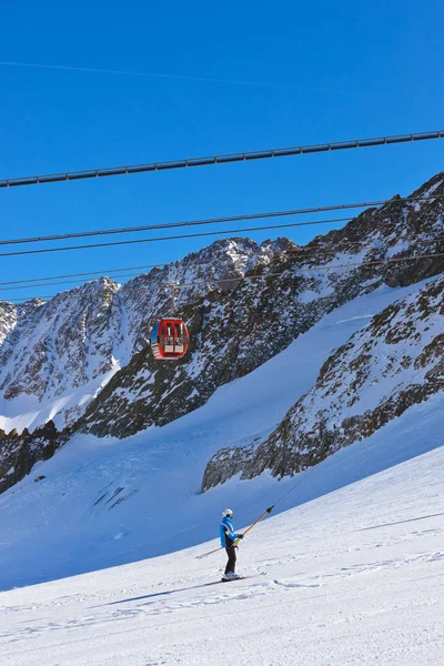 Montanhas Estância Esqui Innsbruck Áustria Natureza Esporte Fundo — Fotografia de Stock