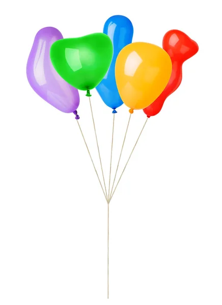 Multicolored Air Balloons Isolated White Background — Stock Photo, Image