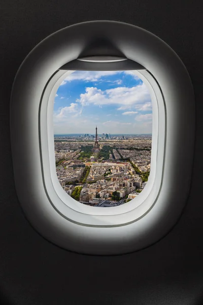 París Francia Ventana Del Avión Fondo Viaje —  Fotos de Stock