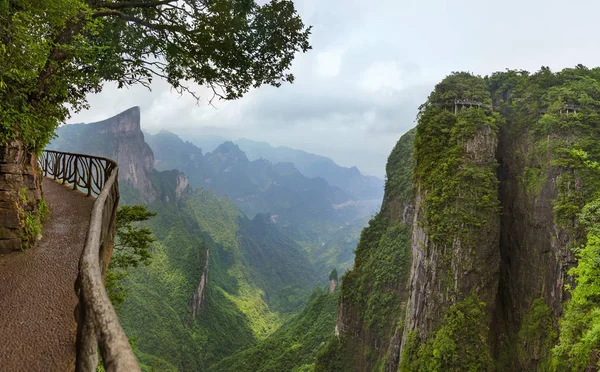 Panorama Přírodního Parku Tianmenshan Čína Cestovní Zázemí — Stock fotografie