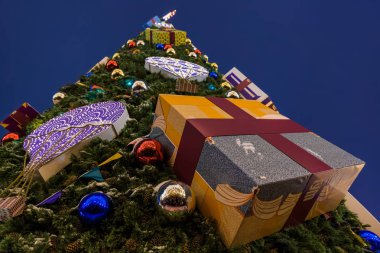 Kızıl Meydan Moskova Rusya - Tatil arka plan üzerinde Noel ağacı