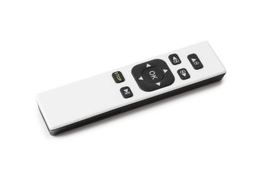 Temizlik robotu beyaz arka plan üzerinde izole windows uzaktan kumanda