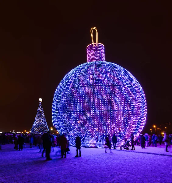 Instalación Navidad Moscú Rusia —  Fotos de Stock