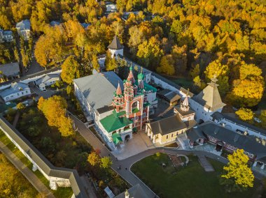 Savvino-Storozhevsky Manastırı'ZVENIGOROD - Moskova Bölgesi - Rusya - havadan görünümü