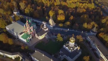Savvino-Storozhevsky Manastırı ZVENIGOROD - Moscow region - Rusya - Hava video