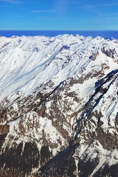 Alpi Montane Austria Vista Aerea — Foto Stock