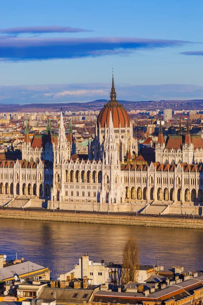 Parlamento Budapest Hungría Contexto Arquitectura Del Paisaje Urbano — Foto de Stock