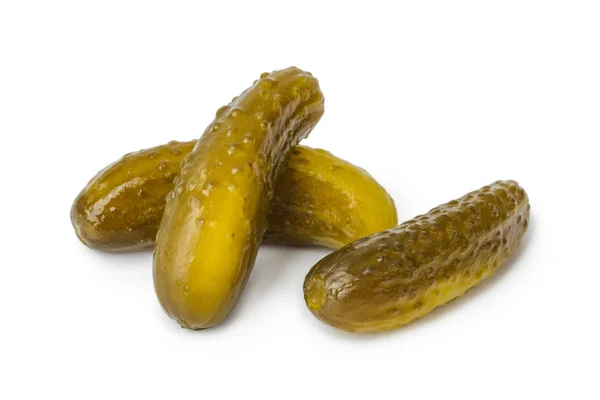 Pickles Komkommer Geïsoleerd Witte Achtergrond — Stockfoto