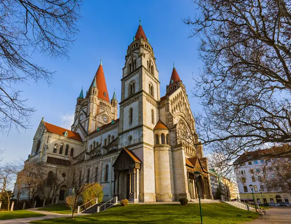 Kirche Mexikoplatz Wien Österreich Stadtbild Architektur Hintergrund — Stockfoto