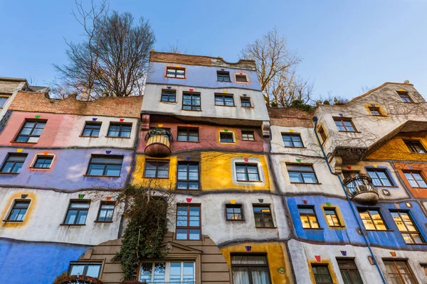 Dom Hundertwassera Wiedniu Nowoczesna Architektura Tło — Zdjęcie stockowe