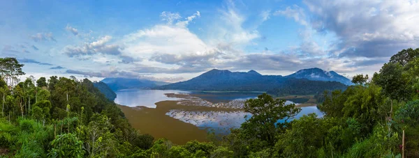 Jezioro Buyan Wyspa Bali Indonezja Tło Natury — Zdjęcie stockowe