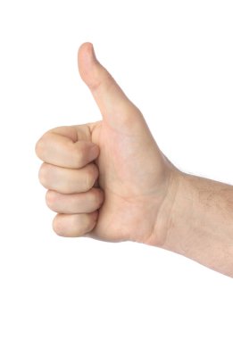 Beyaz arka plan üzerinde izole el el