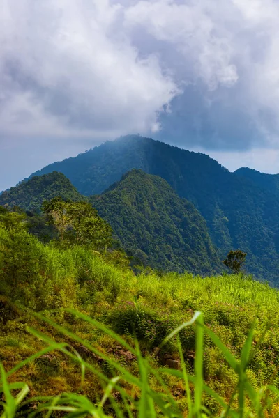 Montañas Paisaje Isla Bali Indonesia Viajes Naturaleza Fondo — Foto de Stock