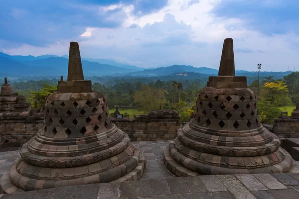 Java Endonezya Daki Borobudur Buddist Tapınağı Seyahat Mimari Geçmişi — Stok fotoğraf