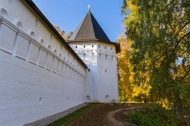 ZVENIGOROD - Savvino-Storozhevsky manastırda Moskova Bölgesi - Rusya - seyahat ve mimari arka plan