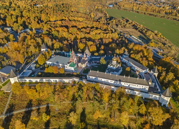 Savvino Storozhevsky Monasterio Zvenigorod Región Moscú Rusia Vista Aérea — Foto de Stock