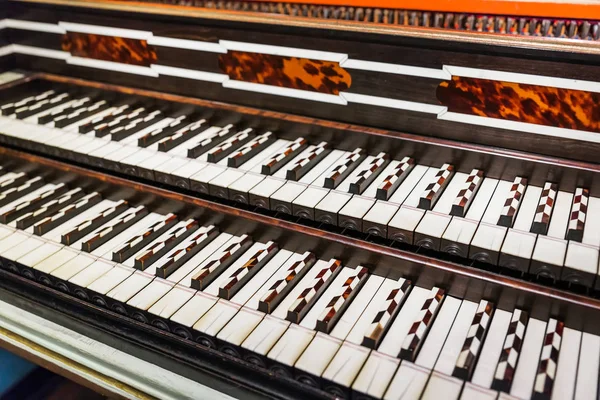 Vintage Piano Tangentbord Musikalisk Bakgrund — Stockfoto