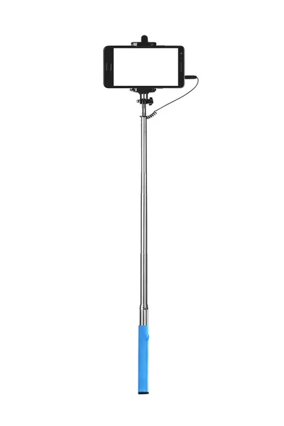 Smartphone Selfie Stick Απομονωμένο Λευκό Φόντο — Φωτογραφία Αρχείου