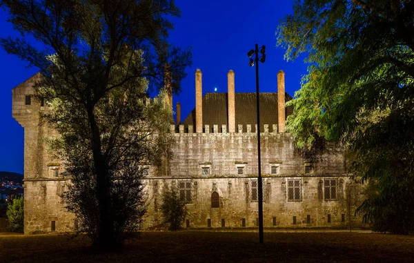 Замок Містечку Гімарайнш Португалія Архітектура Фону — стокове фото