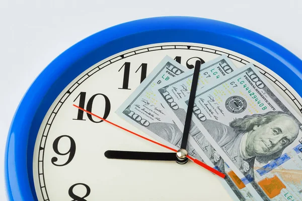 Reloj Dinero Fondo Concepto Negocio — Foto de Stock