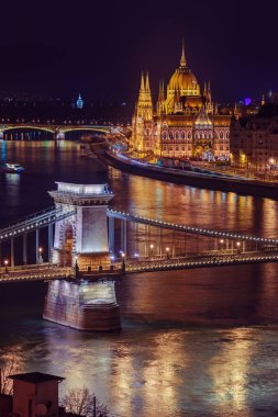 Budapeşte Macaristan - cityscape mimari arka plan Meclis'te