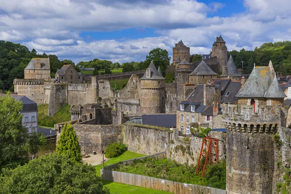 Castelo Fougeres Bretanha França Fundo Viagem Arquitetura — Fotografia de Stock