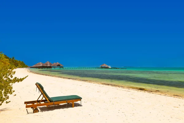 Praia Das Maldivas Fundo Férias Natureza — Fotografia de Stock