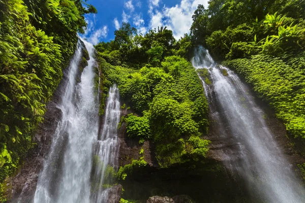 Sekumpul Waterfall Bali Island Indonesia Travel Nature Background — Stock Photo, Image