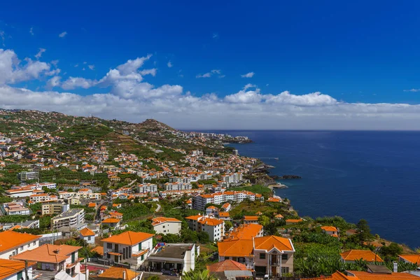 Stadt Camara Lobos Auf Madeira Portugal Reisehintergrund — Stockfoto