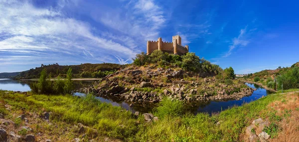 Castillo Almourol Portugal Fondo Arquitectónico — Foto de Stock