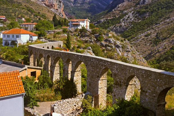 Acueducto Bar Casco Antiguo Montenegro Naturaleza Arquitectura Fondo —  Fotos de Stock