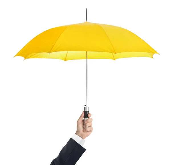Beyaz Arkaplanda Izole Edilmiş Şemsiyeli — Stok fotoğraf