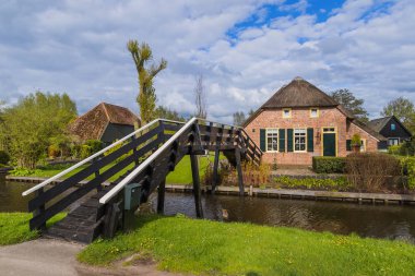 Hollanda 'daki tipik Hollanda köyü Giethoorn - mimari geçmişi