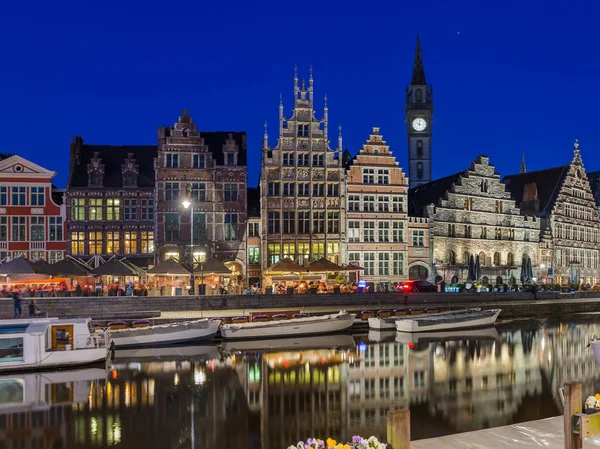 Гентский Городской Пейзаж Бельгия Архитектурный Фон — стоковое фото