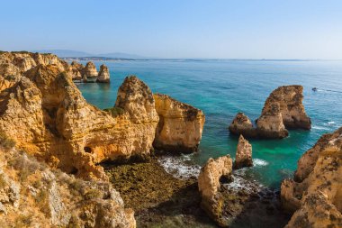 Lagos yakınlarındaki plaj - Portekiz 'in Algarve bölgesi